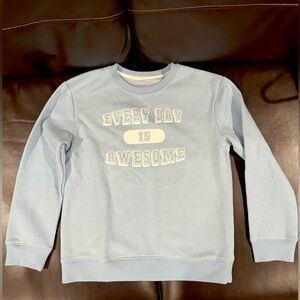 NWT Cat & Jack girl’s light blue sweatshirt, Everyday is Awesome, size L (10/12)